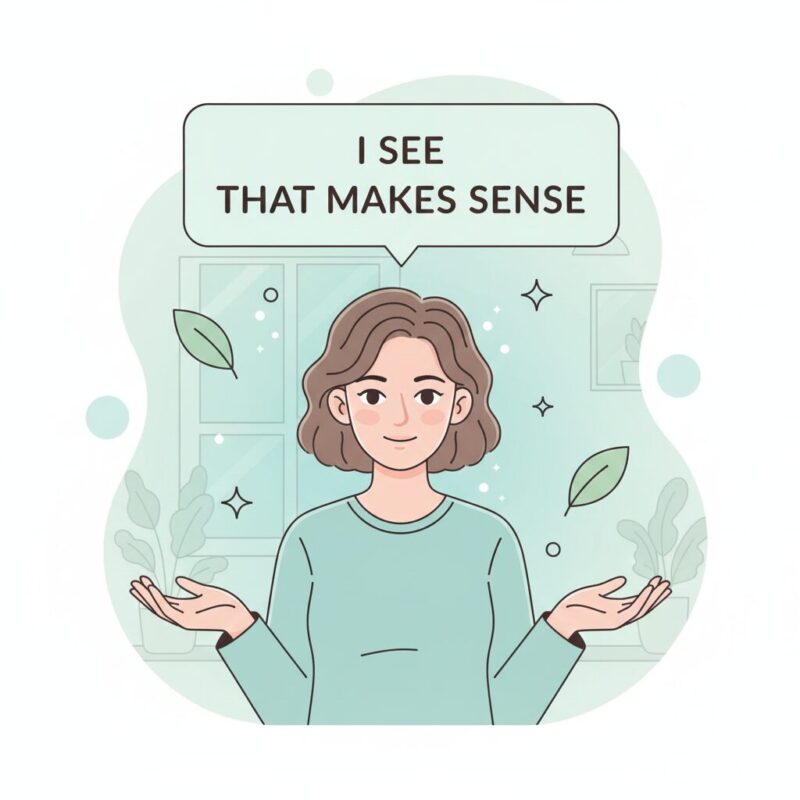 相手の意見を肯定的に受け止める対話シーンのイラスト